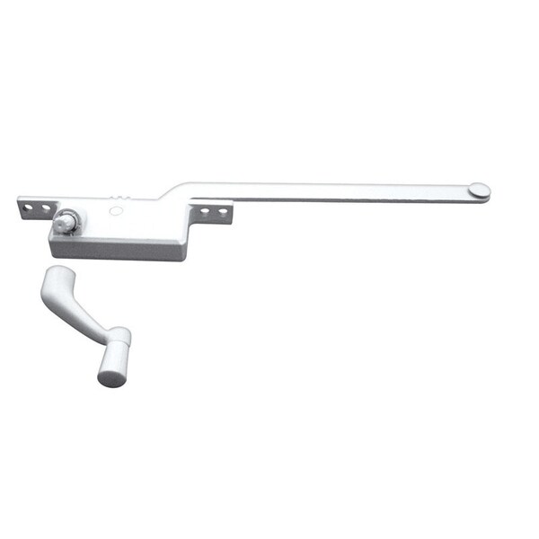 Prime-Line White Steel Left Single-Arm Casement Window Operator For Steel Framed Windows